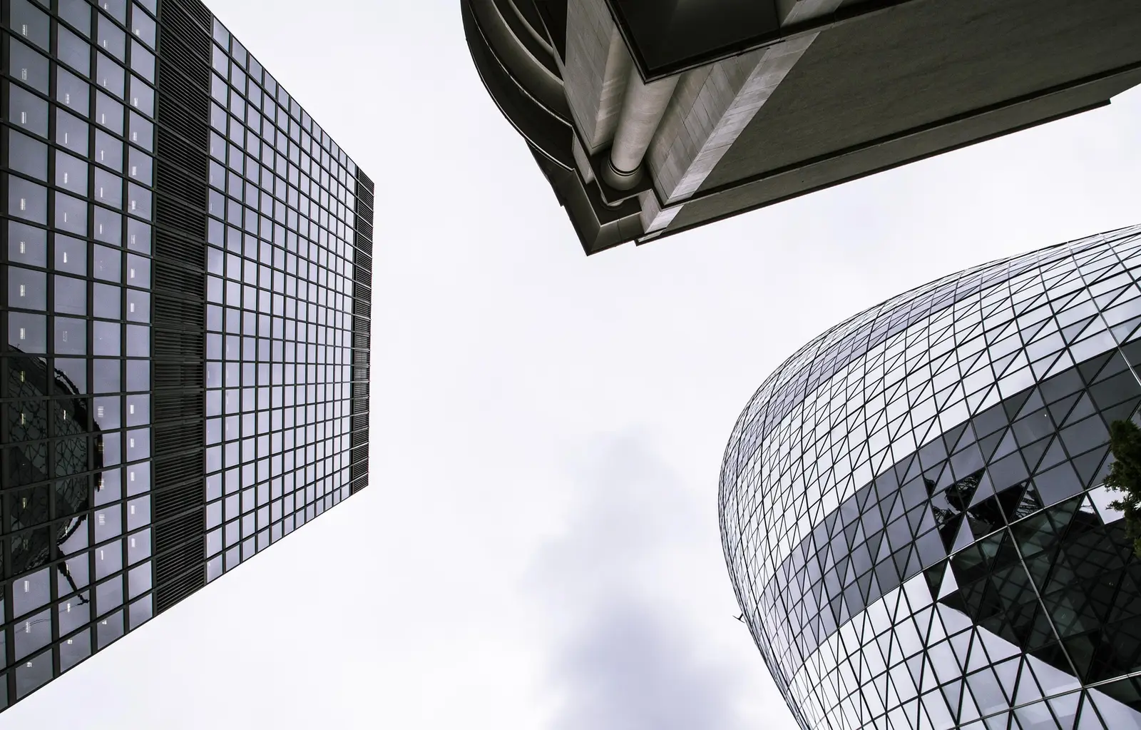 London skyline looking up